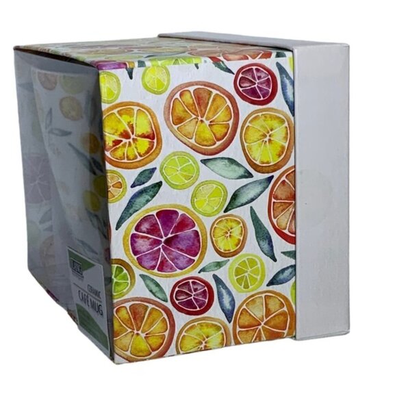 Lang Cat Coq Gift Mug with Reusable Gift Box Lemon Theme Floral Large 17 OZ - Picture 10 of 16